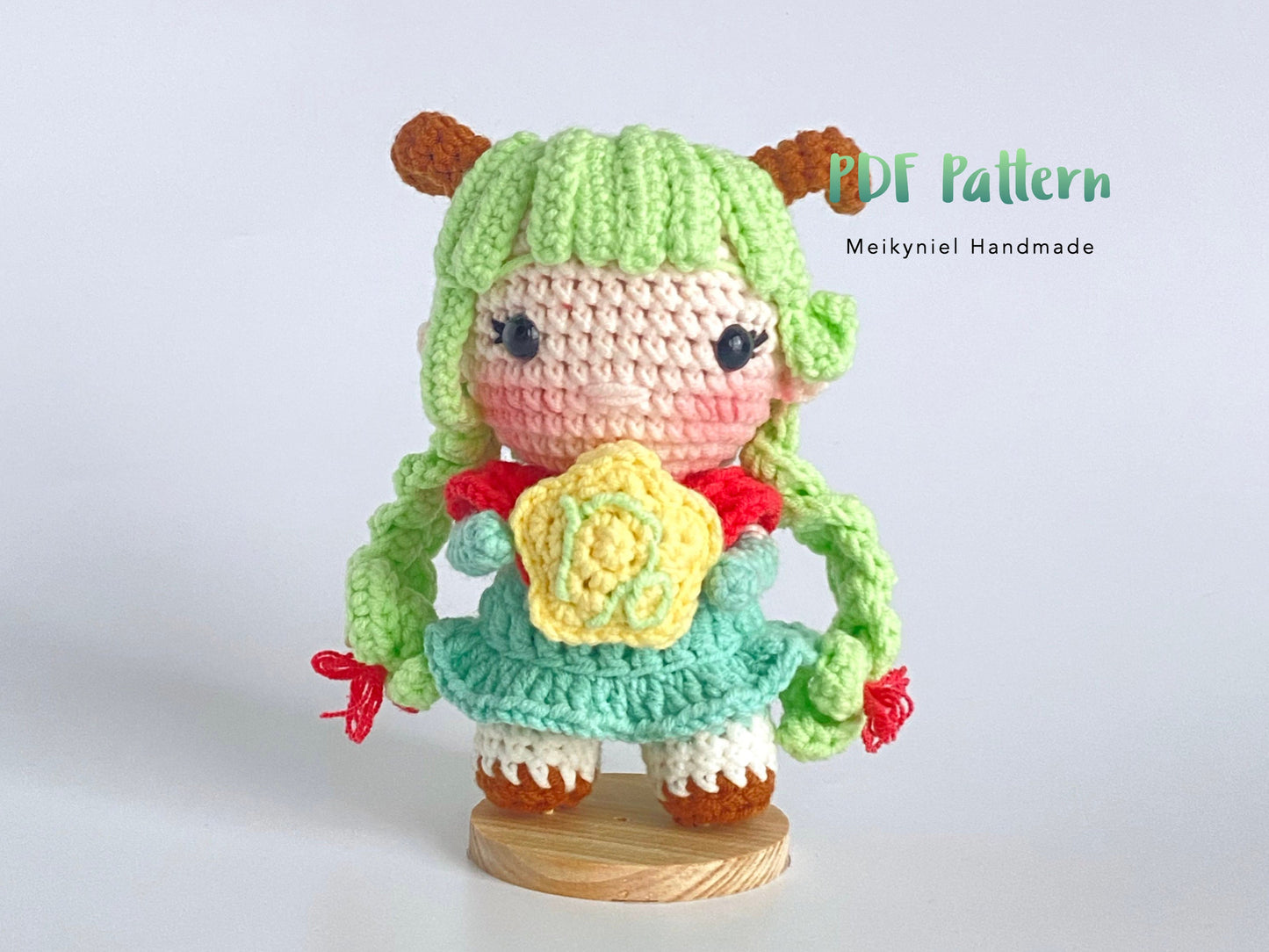 Crochet Doll Pattern : Chibi Star Sign "Capricorn" Amigurumi Crochet Doll
