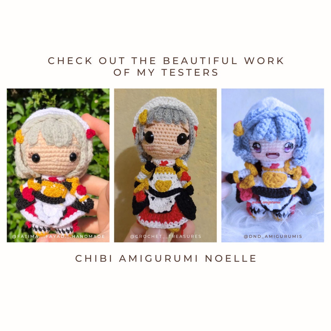 Crochet PDF Pattern : Chibi Amigurumi "Noelle"