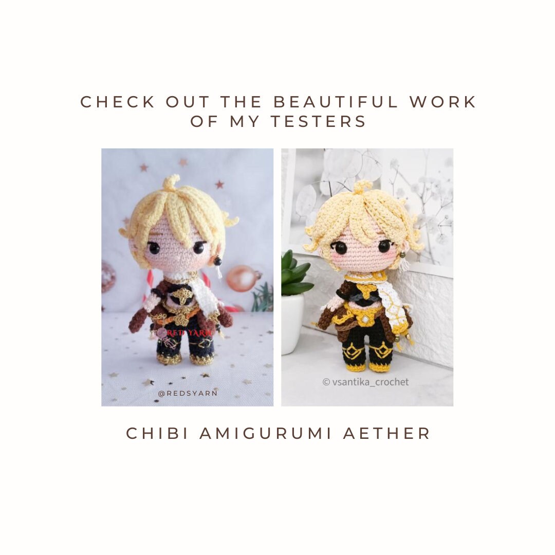 Crochet PDF Pattern : "Aether" Chibi Amigurumi