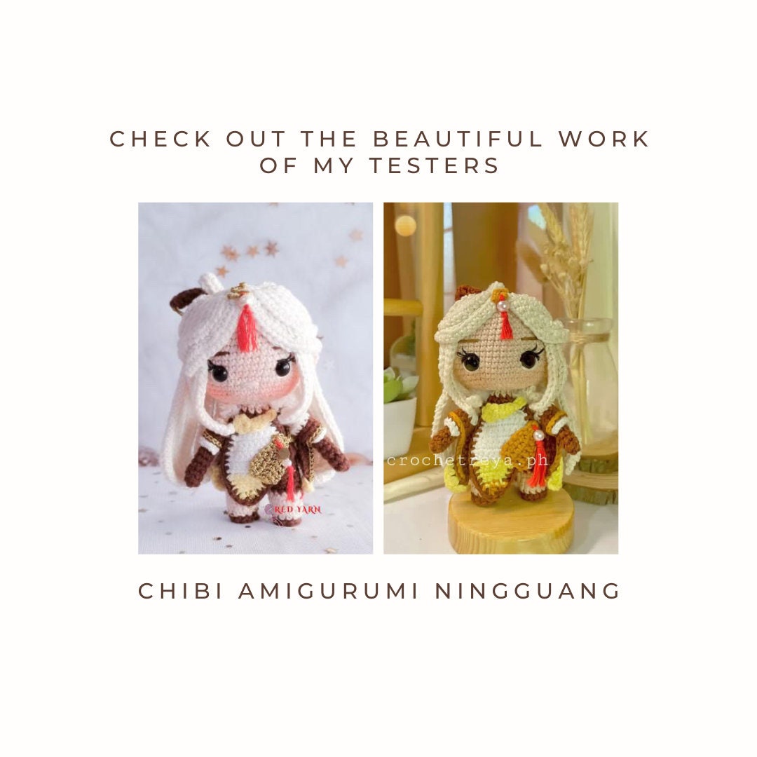 Crochet PDF Pattern: "Ningguang" Chibi Amigurumi