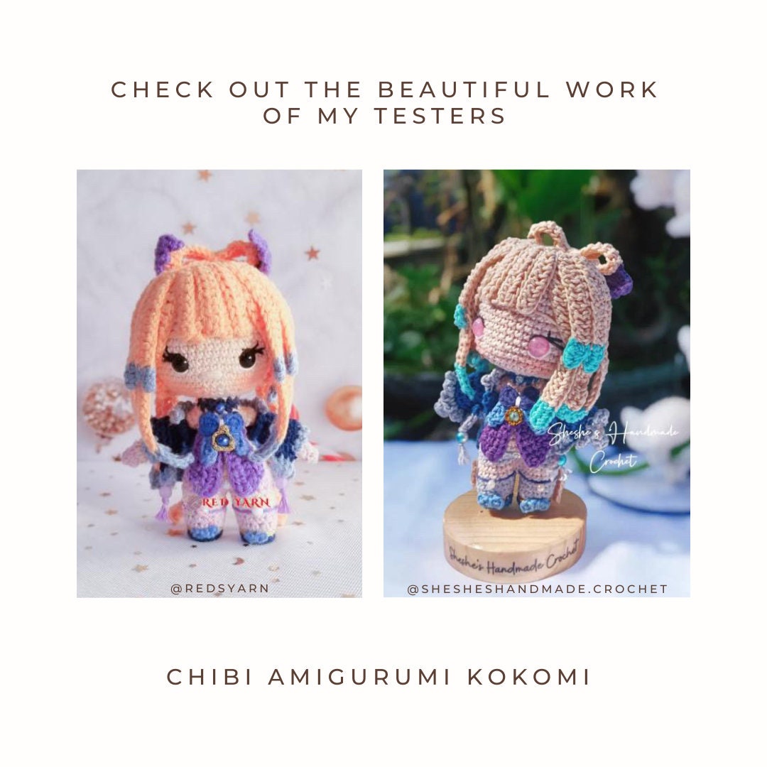 Crochet PDF Pattern: "Kokomi" Chibi Amigurumi