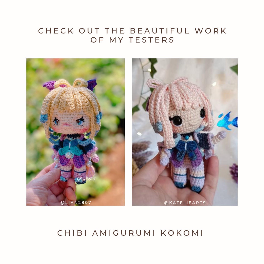 Crochet PDF Pattern: "Kokomi" Chibi Amigurumi