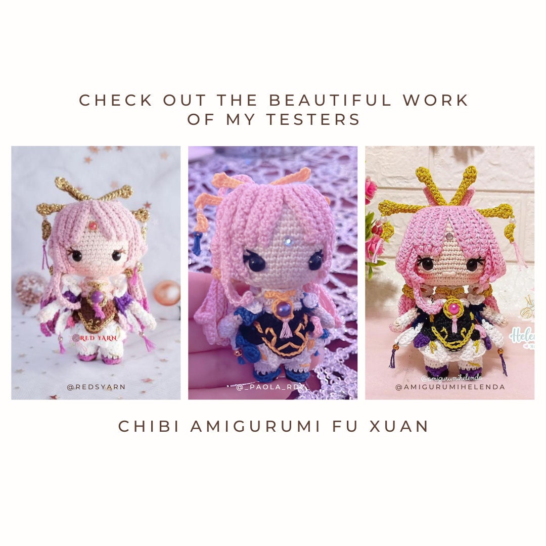 Crochet PDF Pattern: "Fu Xuan" Chibi Amigurumi