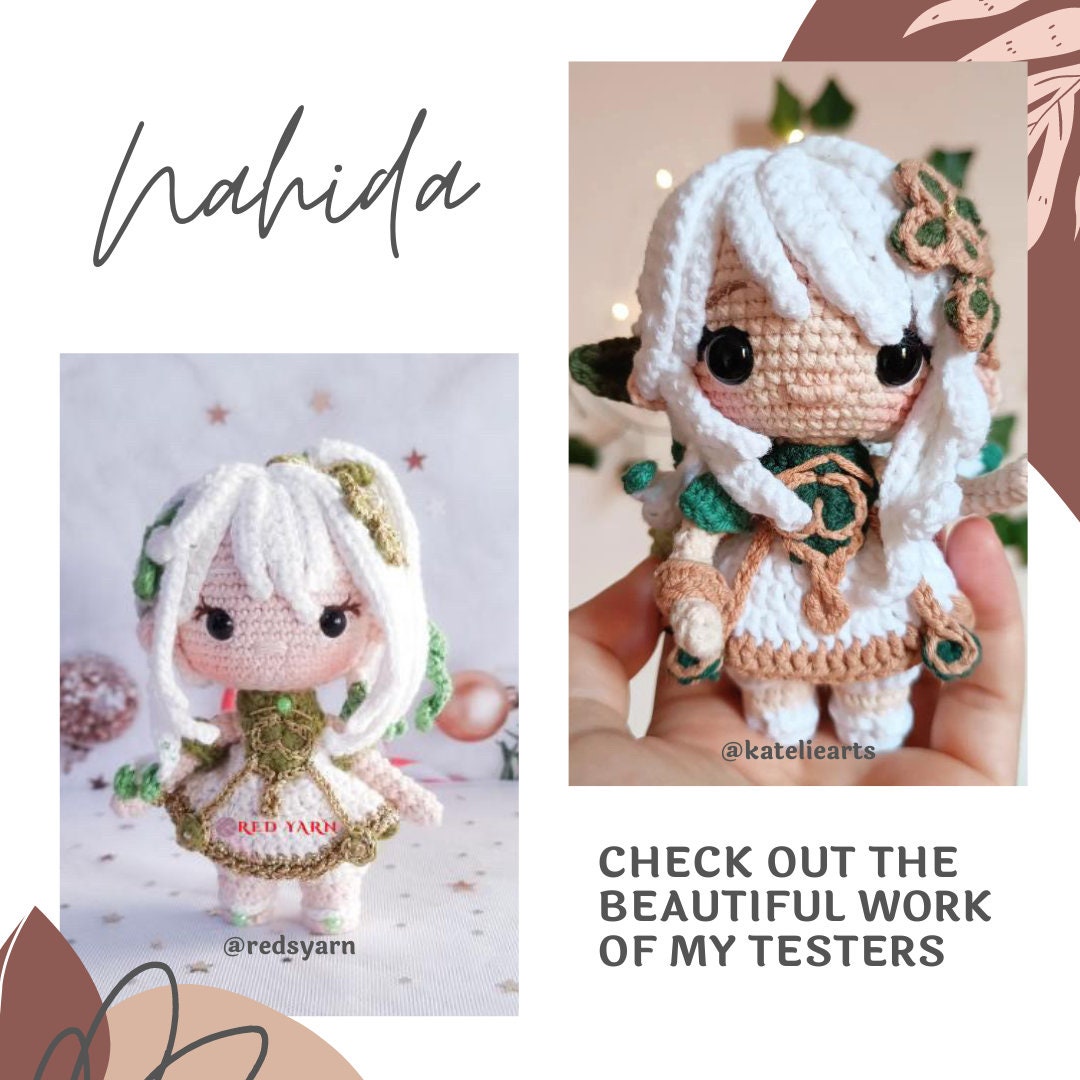Crochet PDF Pattern: "NAHIDA" Chibi Amigurumi