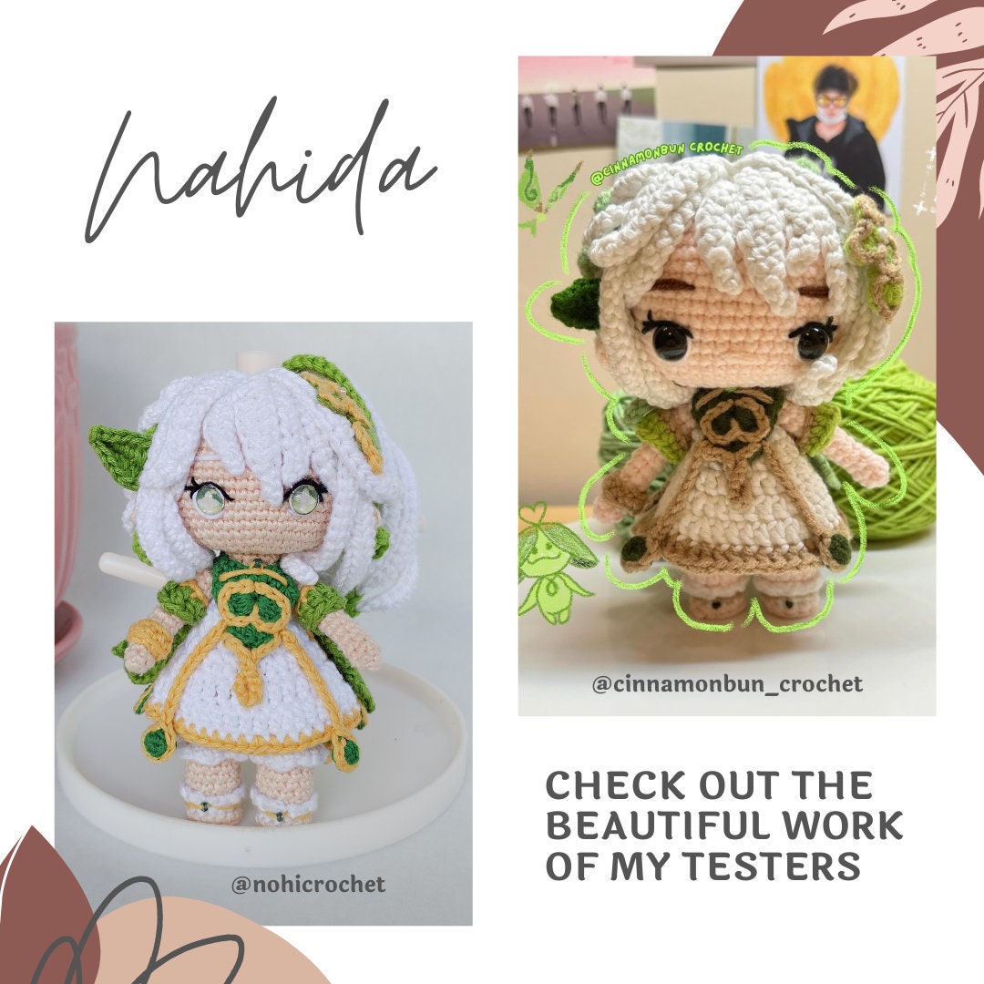 Crochet PDF Pattern: "NAHIDA" Chibi Amigurumi