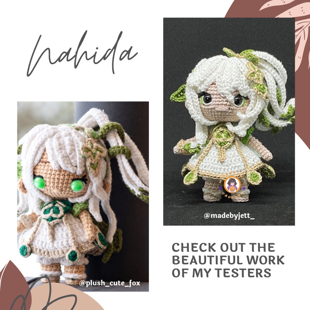 Crochet PDF Pattern: "NAHIDA" Chibi Amigurumi