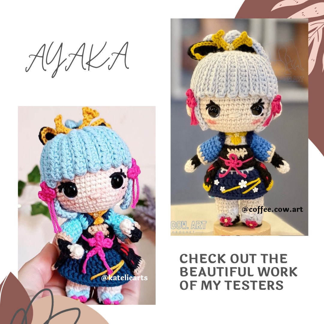 Crochet PDF Pattern: "AYAKA" Chibi Amigurumi