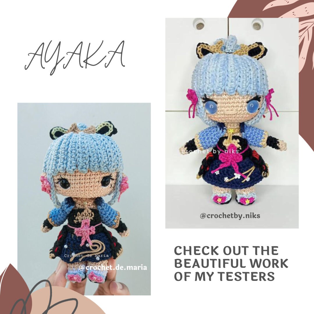 Crochet PDF Pattern: "AYAKA" Chibi Amigurumi