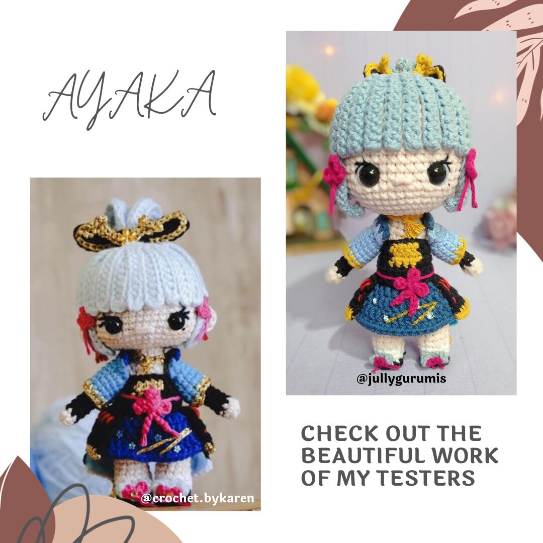 Crochet PDF Pattern: "AYAKA" Chibi Amigurumi