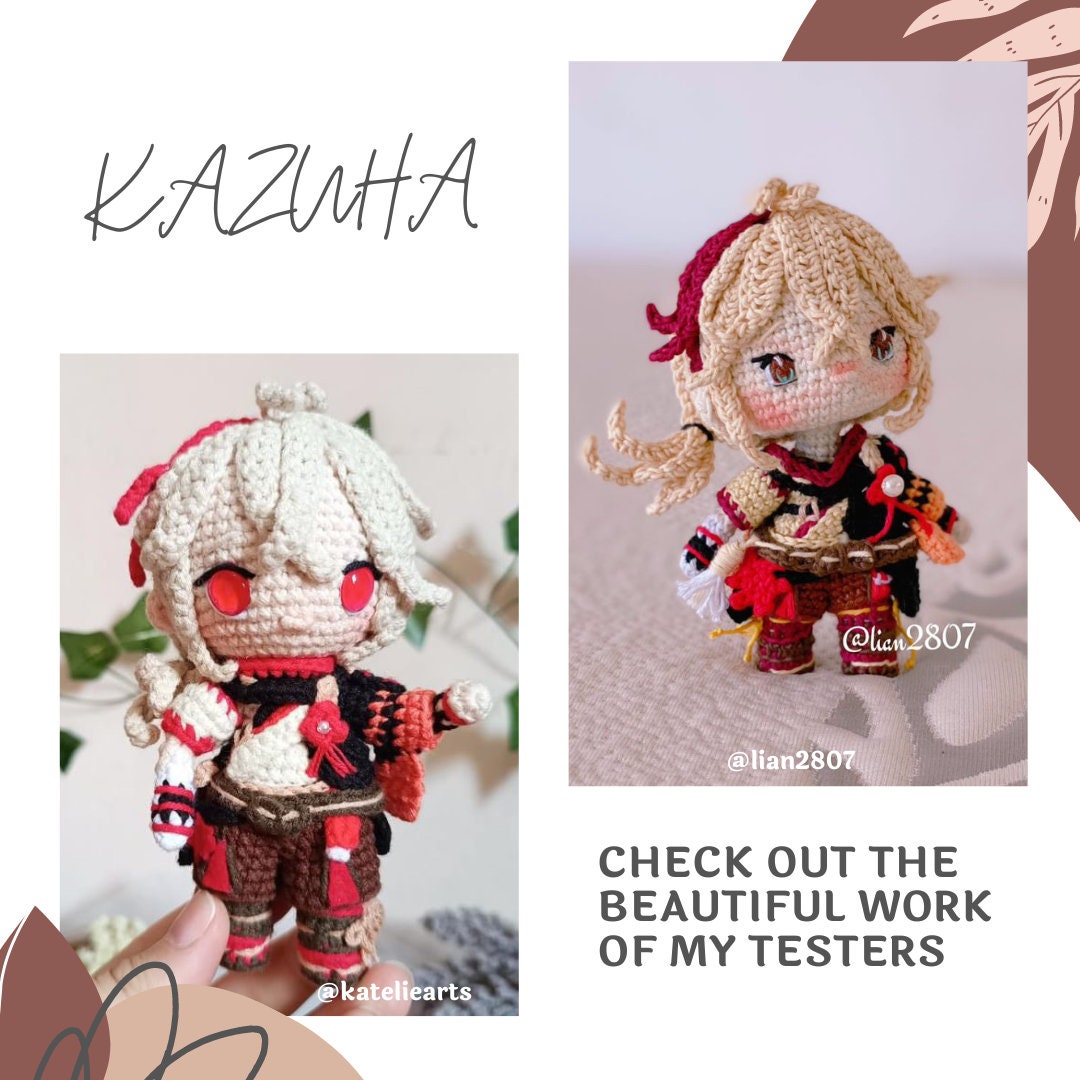 Crochet PDF Pattern: "KAZUHA" Chibi Amigurumi
