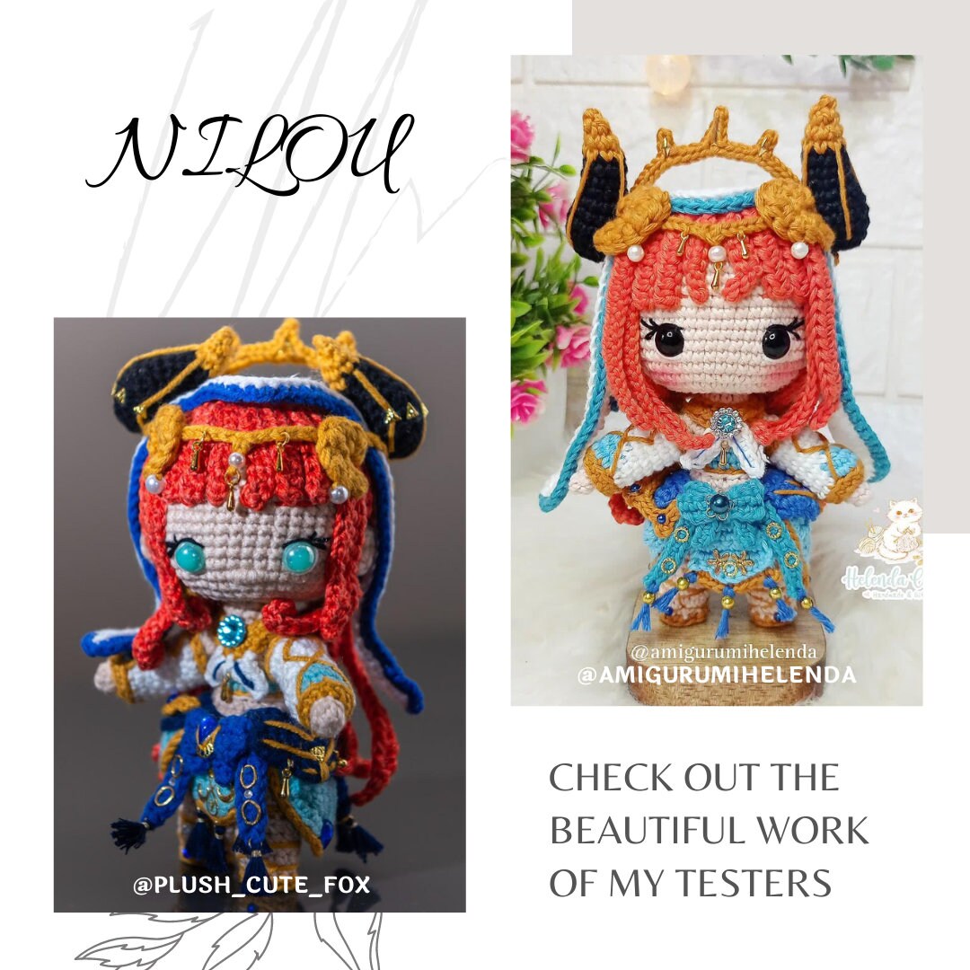 Crochet PDF Pattern: "NILOU" Chibi Amigurumi