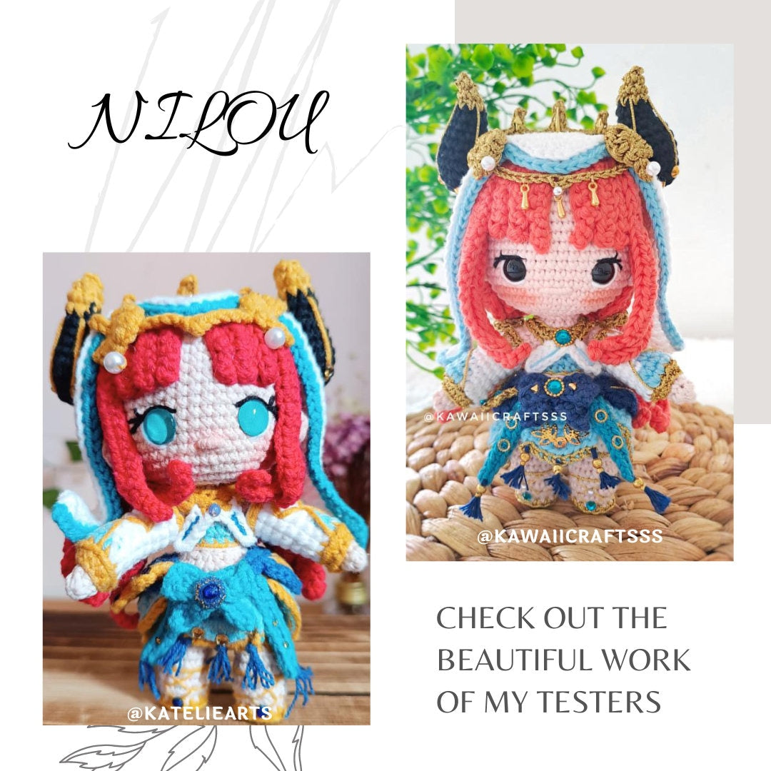 Crochet PDF Pattern: "NILOU" Chibi Amigurumi
