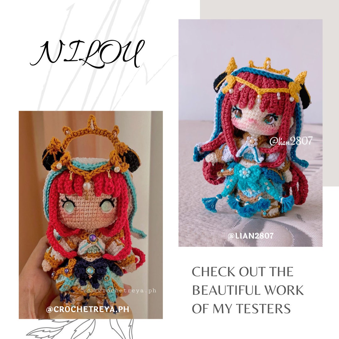 Crochet PDF Pattern: "NILOU" Chibi Amigurumi