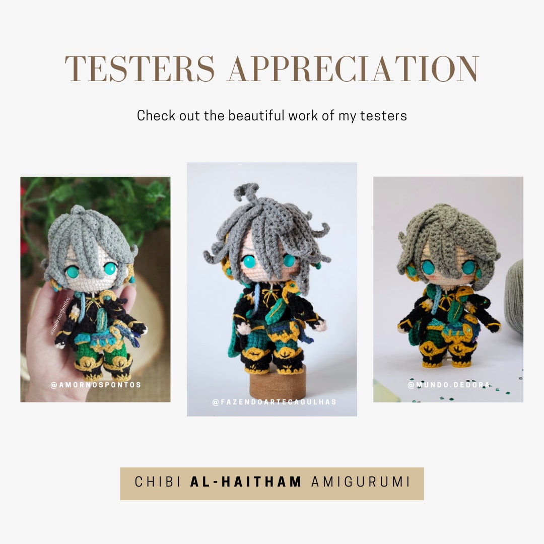 Crochet PDF Pattern: "AL-HAITHAM" Chibi Amigurumi