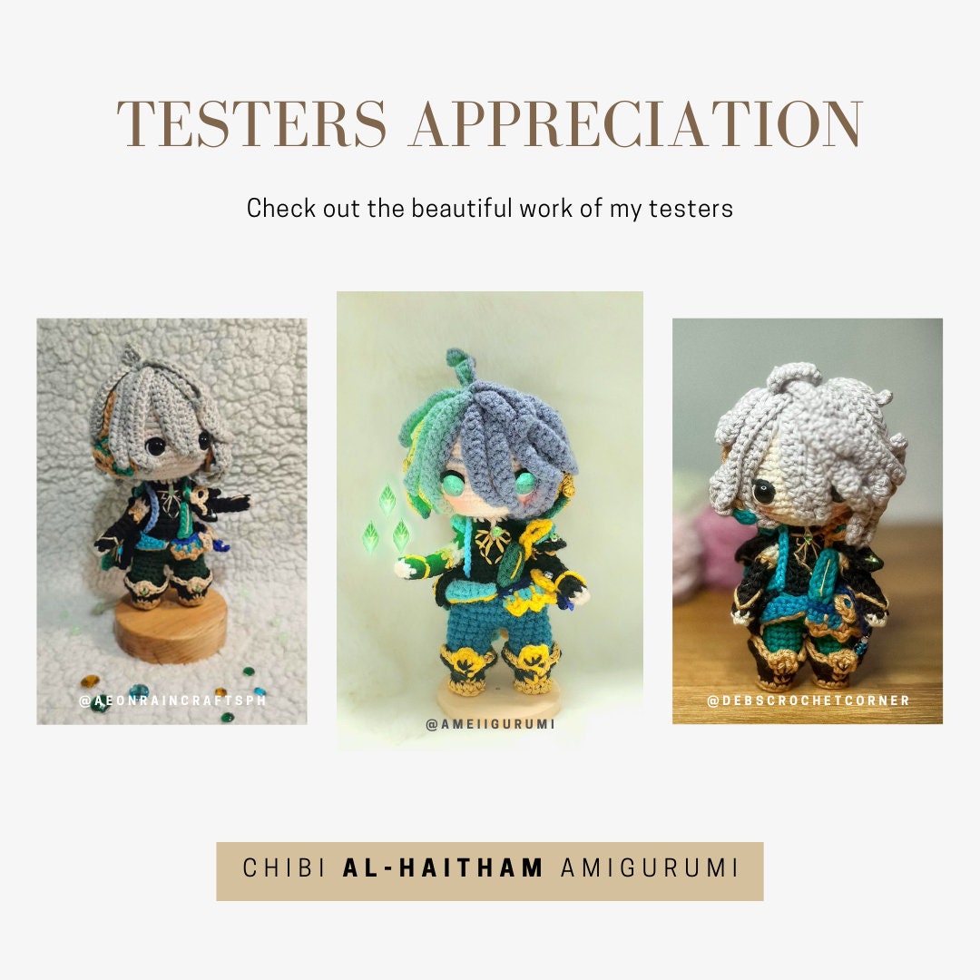 Crochet PDF Pattern: "AL-HAITHAM" Chibi Amigurumi