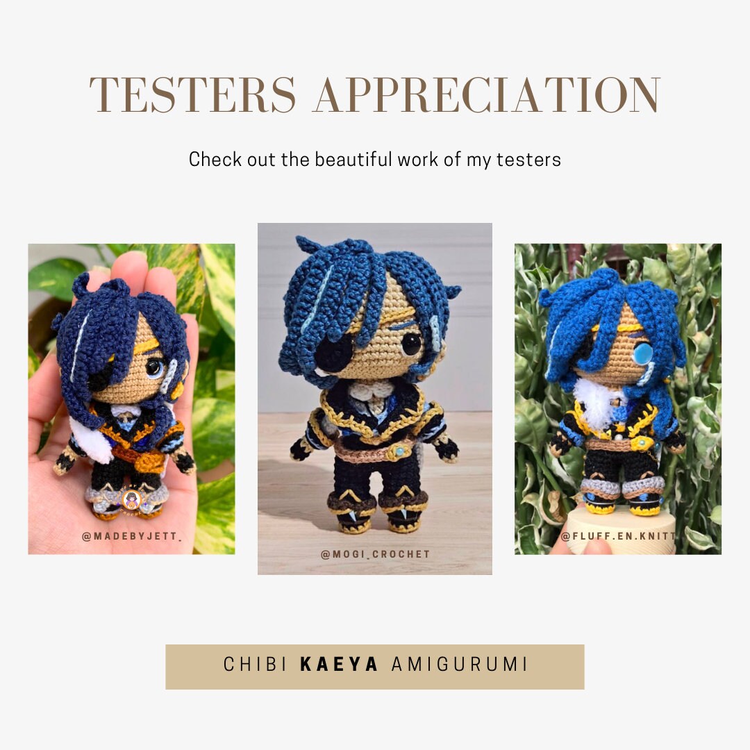 Crochet PDF Pattern: "KAEYA" Chibi Amigurumi