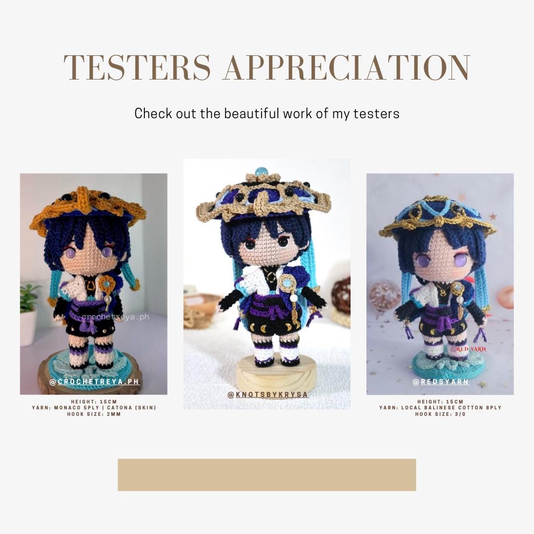 Crochet PDF Pattern: "WANDERER" Chibi Amigurumi