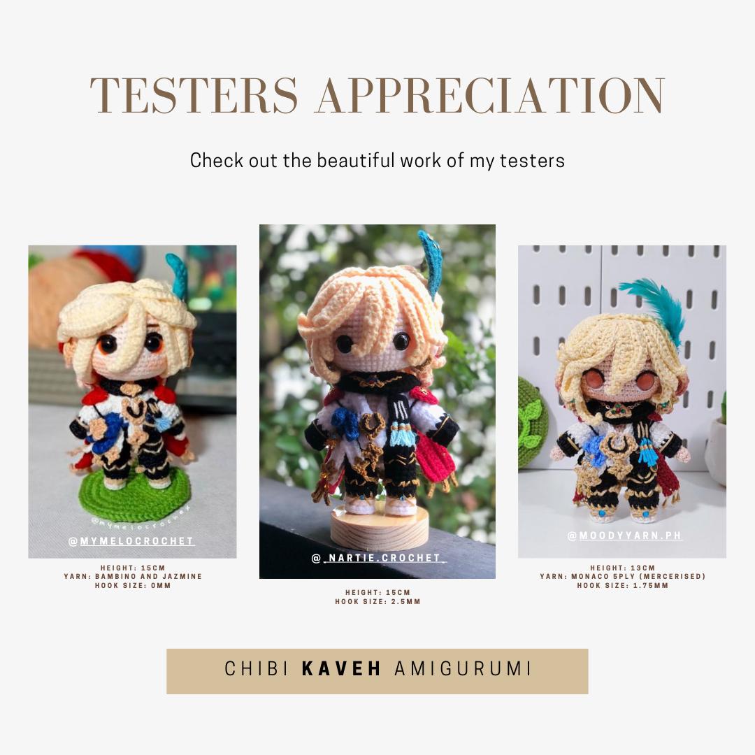 Crochet PDF Pattern: "KAVEH" Chibi Amigurumi
