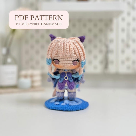 Crochet PDF Pattern: "Kokomi" Chibi Amigurumi