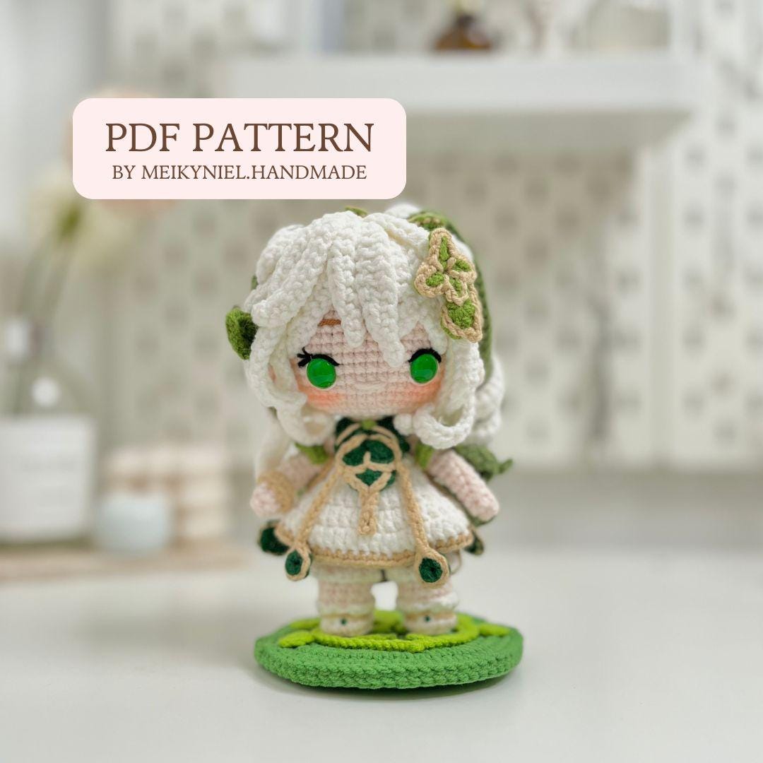 Crochet PDF Pattern: "NAHIDA" Chibi Amigurumi