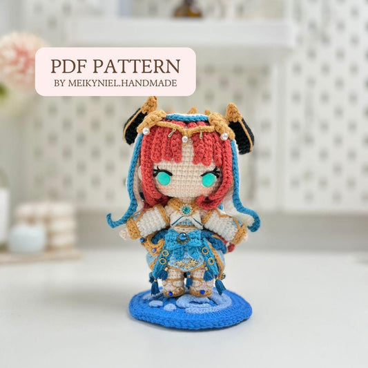 Crochet PDF Pattern: "NILOU" Chibi Amigurumi