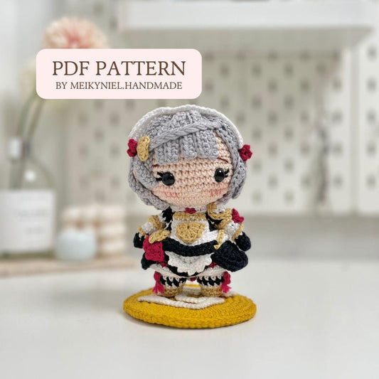Crochet PDF Pattern : Chibi Amigurumi "Noelle"