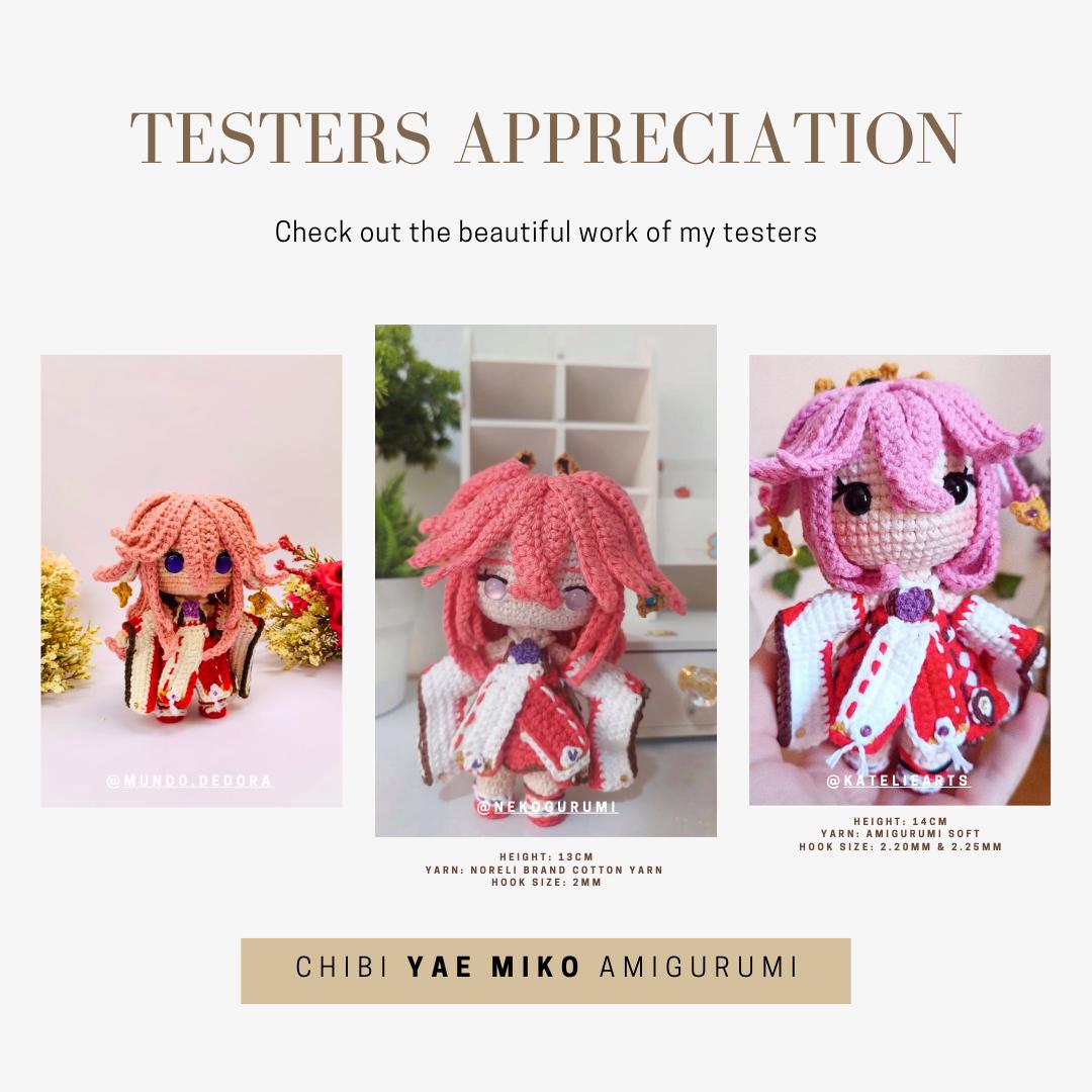 Crochet PDF Pattern: "YAE MIKO" Chibi Amigurumi