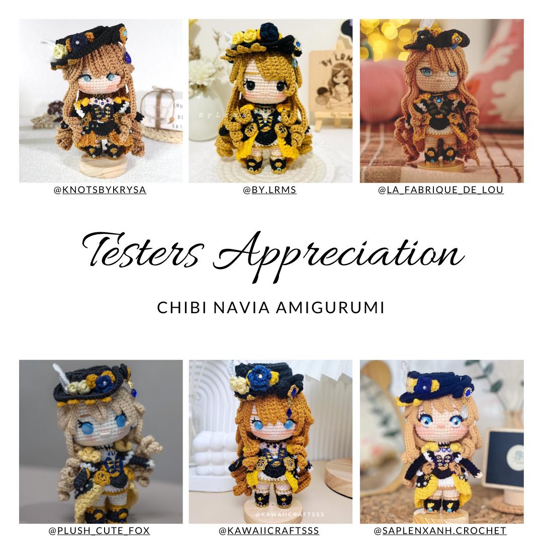 Crochet PDF Pattern: "NAVIA" Chibi Amigurumi