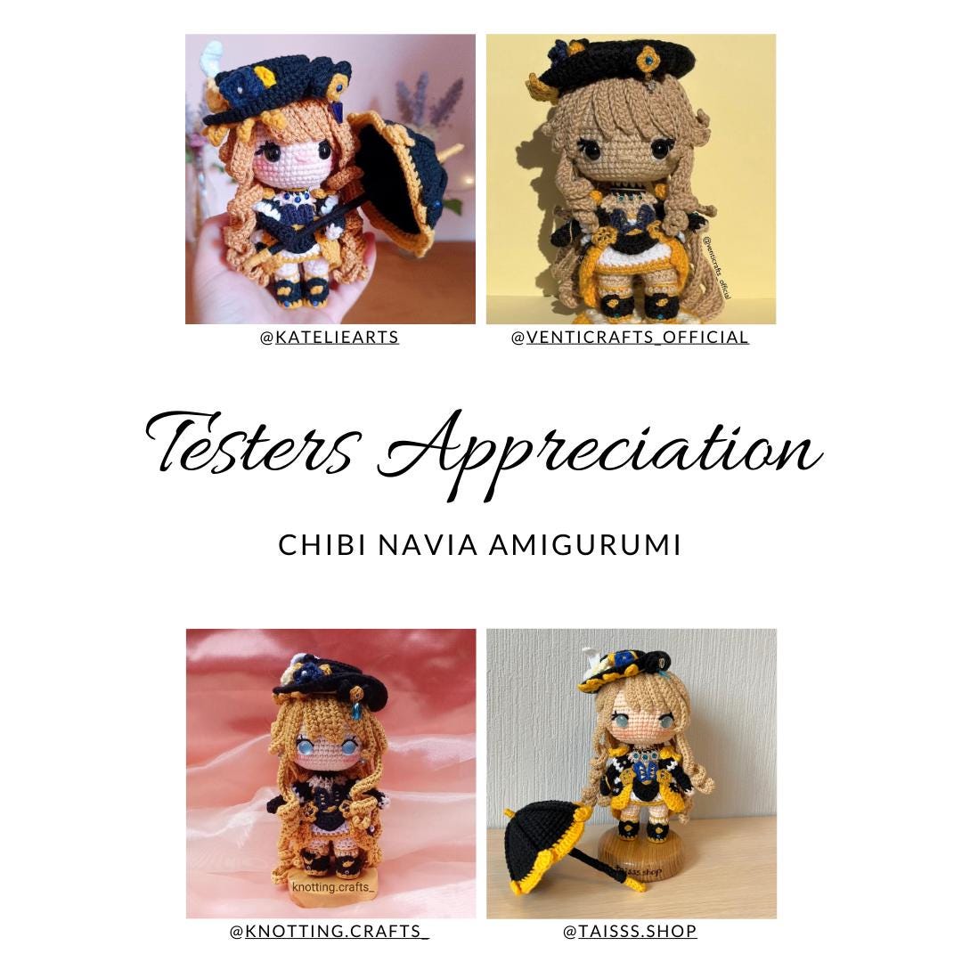 Crochet PDF Pattern: "NAVIA" Chibi Amigurumi