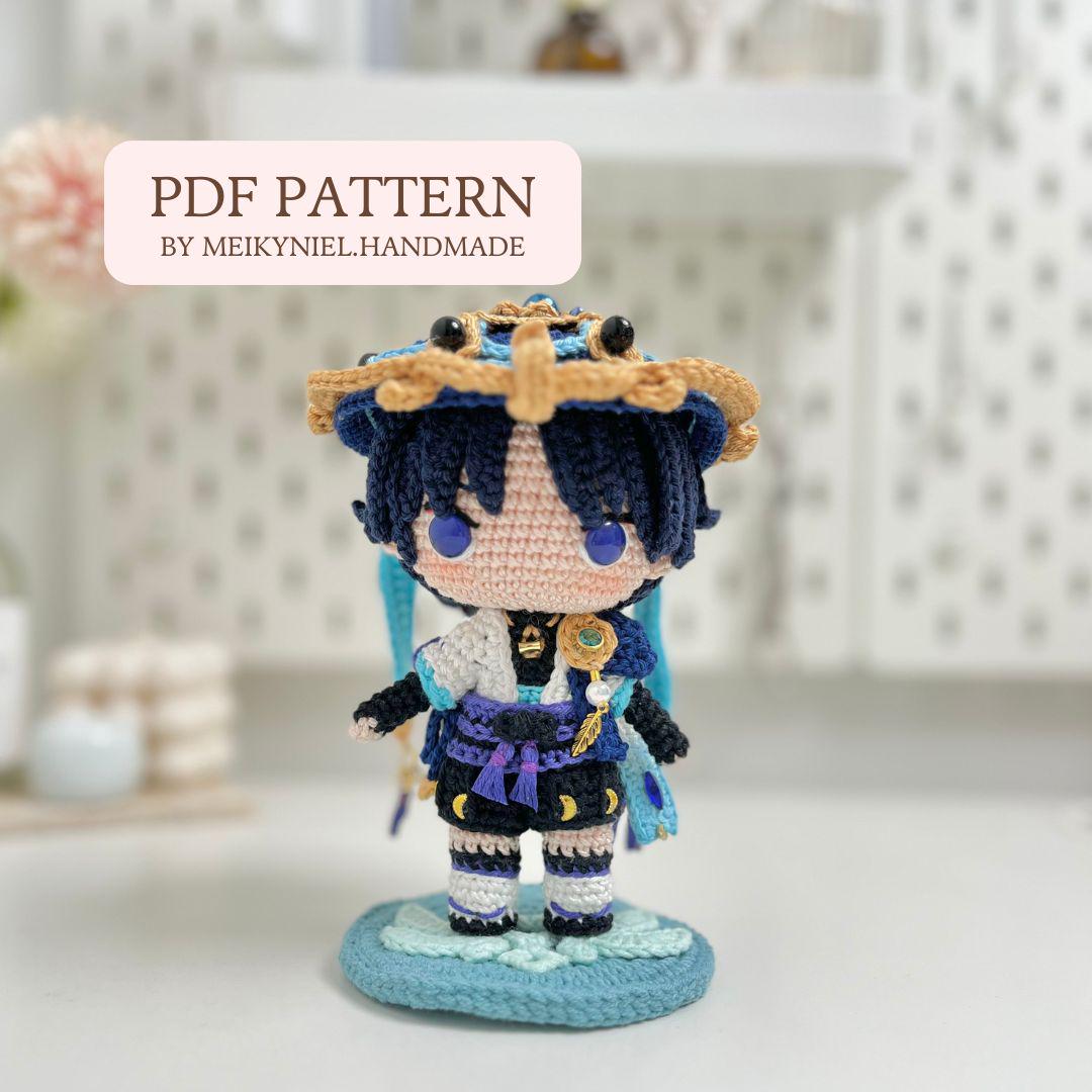 Crochet PDF Pattern: "WANDERER" Chibi Amigurumi