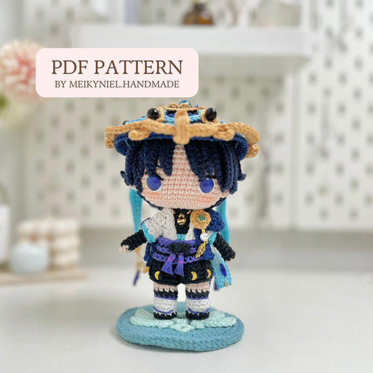 Crochet PDF Pattern: "WANDERER" Chibi Amigurumi