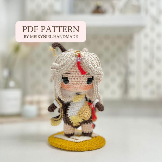 Crochet PDF Pattern: "Ningguang" Chibi Amigurumi