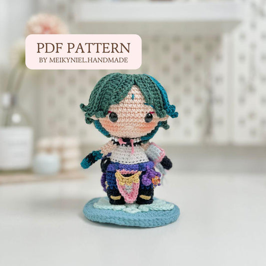 Crochet PDF Pattern : Chibi Amigurumi "Xiao"