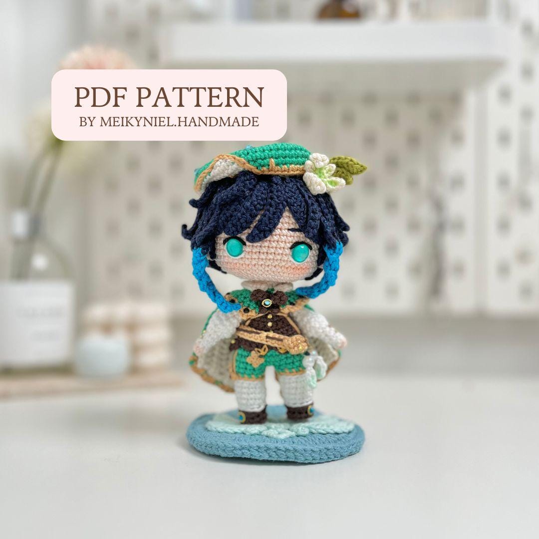 Crochet PDF Pattern: "VENTI" Chibi Amigurumi