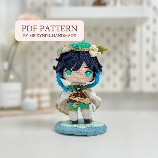 Crochet PDF Pattern: "VENTI" Chibi Amigurumi