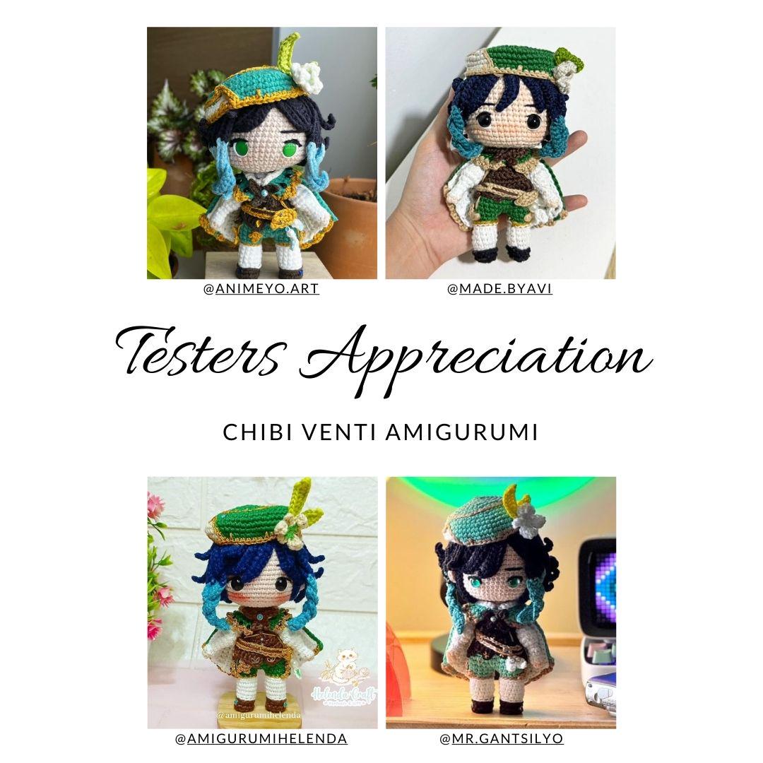 Crochet PDF Pattern: "VENTI" Chibi Amigurumi
