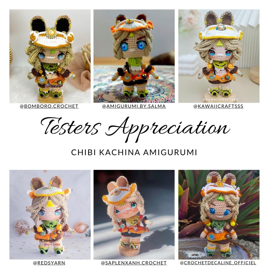 Crochet PDF Pattern: "KACHINA" Chibi Amigurumi
