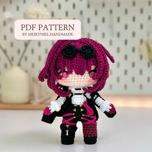 Crochet PDF Pattern: "KAFKA" Chibi Amigurumi