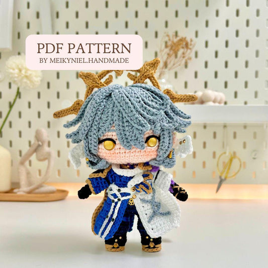 Crochet PDF Pattern: "SUNDAY" Chibi Amigurumi
