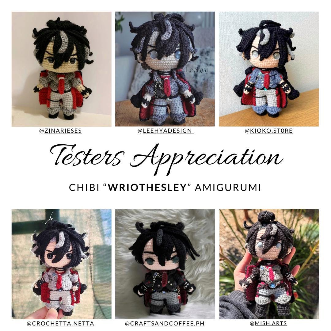 Crochet PDF Pattern: "WRIOTHESLEY" Chibi Amigurumi